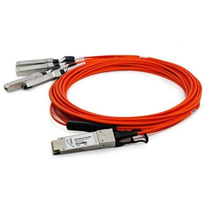 QSFP-4X10G-AOC15M Cisco 15m Compatible 40G to 4x10G SFP+ AOC Cable. New Factory Sealed.