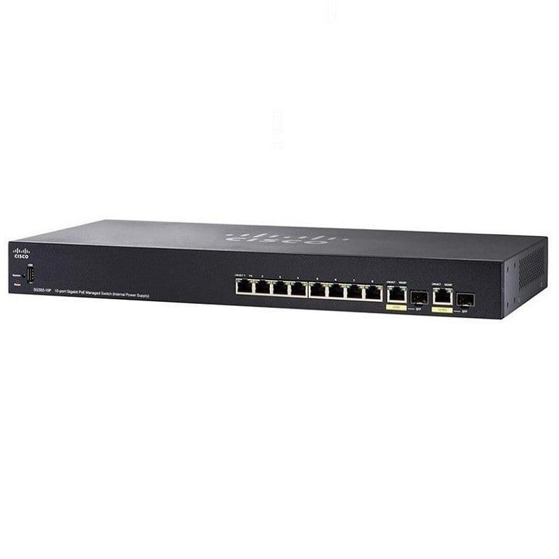 Cisco SG355-10P-K9 10 Ports Managed Switch Layer3 Rack-mountable with 2x Shared SFP | Refurbished