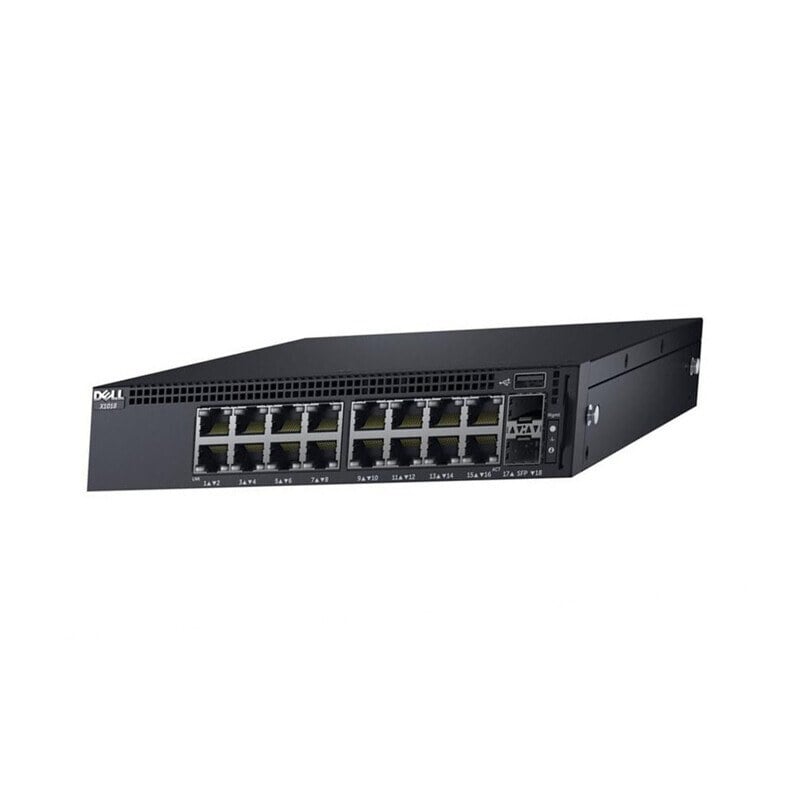 Dell 210-AEIK 16 Ports Switch Networking X1018 Managed Rack-mountable | Refurbished