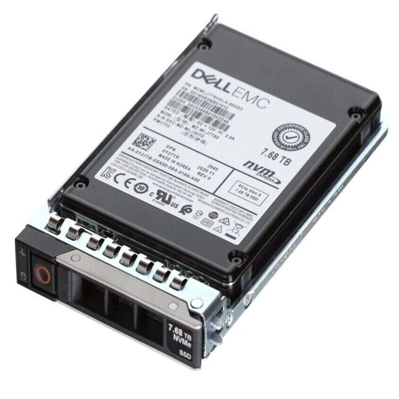 Dell 400-BLKK 7.68TB PCI-E 4.0 X4 NVMe TLC Read Intensive SSD | Refurbished