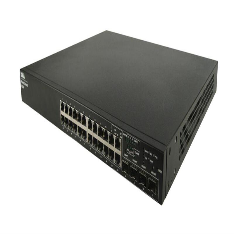 P62243N Dell Powerconnect 6224 24-Ports 10/100/1000BASE-T + 4 x shared SFP GbE Managed Switch | Refurbished