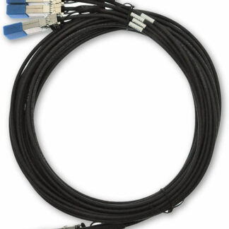 X8DKW Dell Force 10 S4820T/S4810P Qsfp+ To (4) SFP+ 5M Breakout Cable. New Bulk Pack.