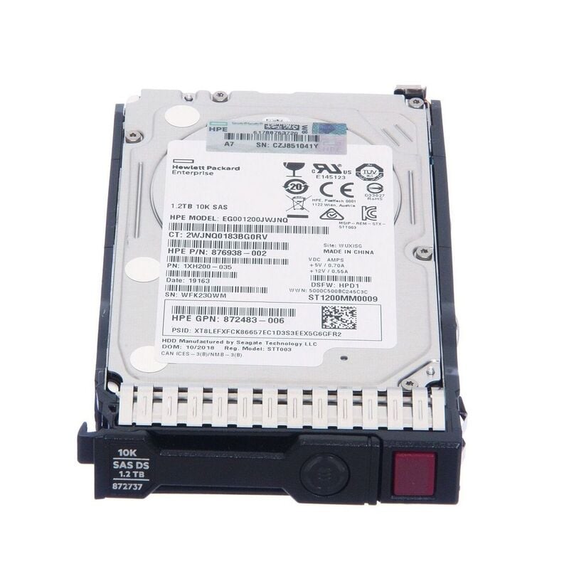 HPE 872479B21 SAS 12GBPS 1.2TB Hard Drive 10K RPM Smart Carrier