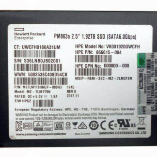 P05318-001 HPE 1.92TB SATA 6GBPS Read Intensive Internal Smart Carrier SSD | Refurbished