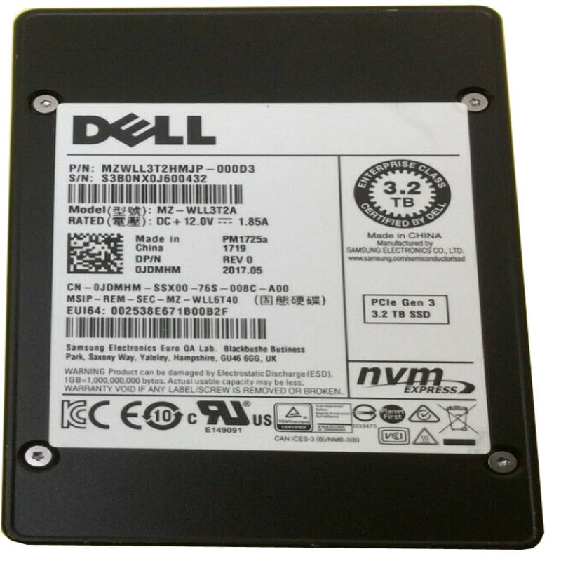 Samsung MZ-WLR3T20 Pm1735 Solid State Drive 3.2TB  PCI Mix Use Enterprise for Server | Refurbished | Dell OEM