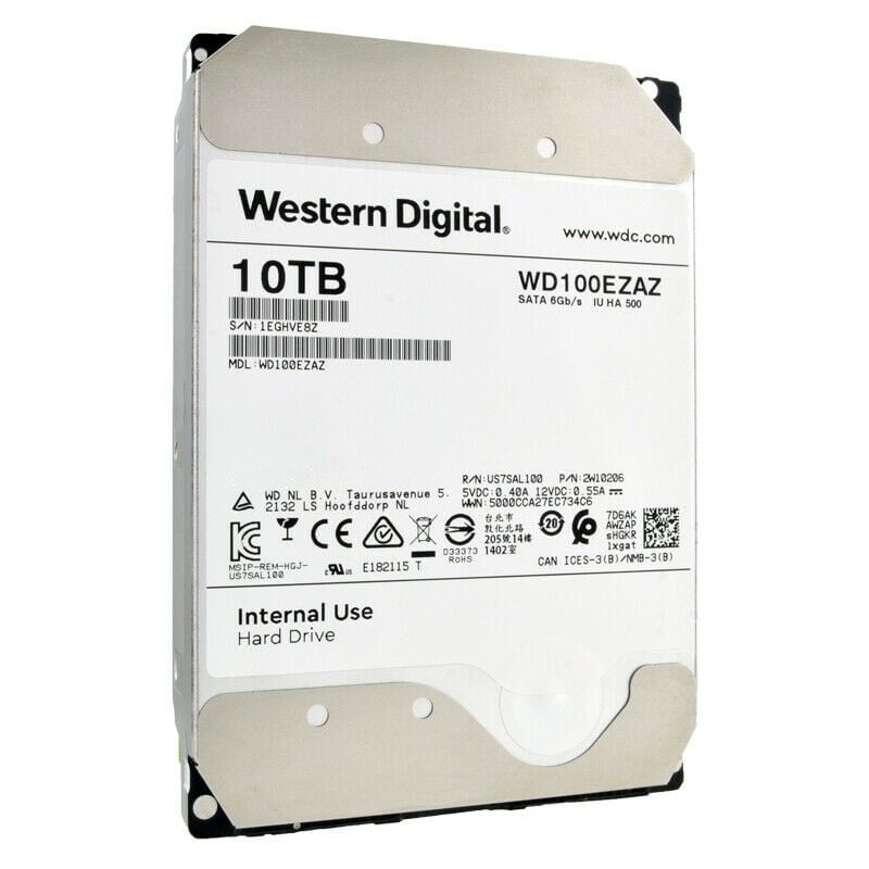 Western Digital WD100EZAZ 10TB Hard Drive SATA-6GBPS 5.4K RPM Wd Red 256mb  Buffer Internal For | New Bulk Pack | Call – ALLHDD