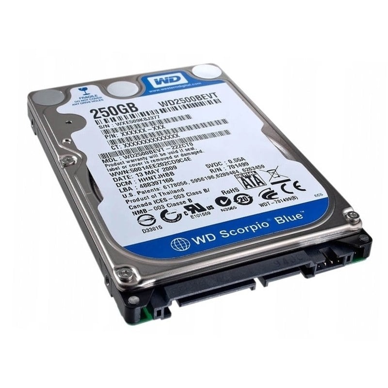 Western Digital WD2500BEVT 250GB 5.4K RPM SATA Hard Drive | Refurbished –  ALLHDD